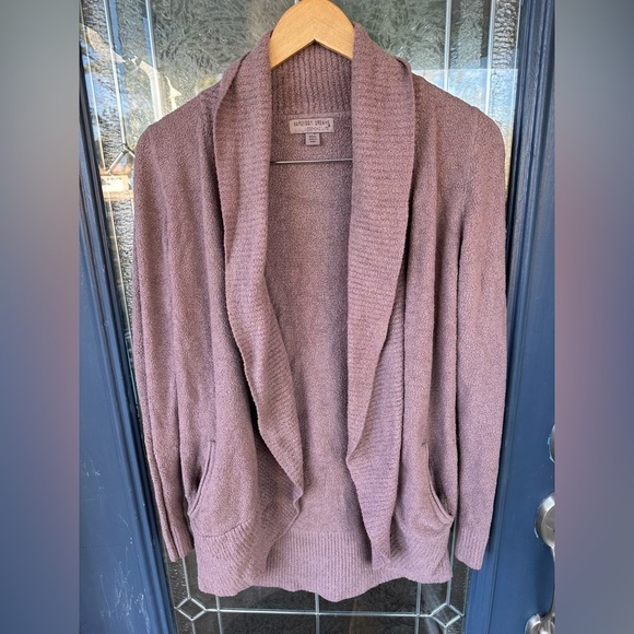 Barefoot Dreams Sweaters - Barefoot dreams cozychic lite xs/s mauve purple cardigan with pockets comfy